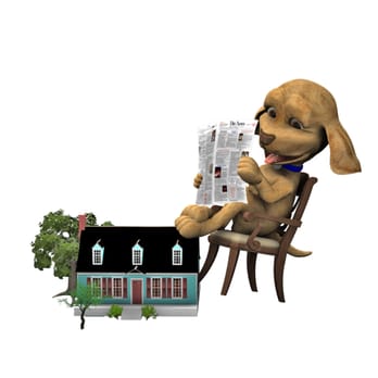 Pet sitter preparation training with a calm dog following commands in a Kansas City home